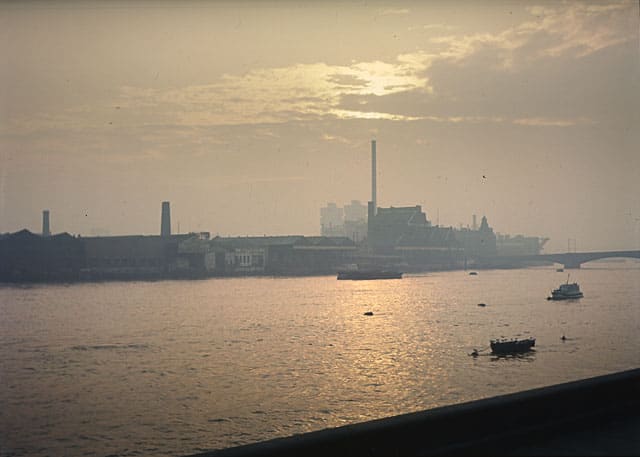 The River Thames above the Albert Bridge, 1965