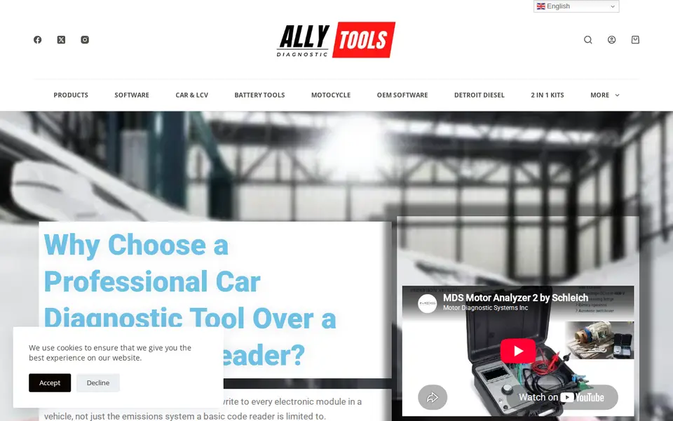 The top of allydiagnostics.com
