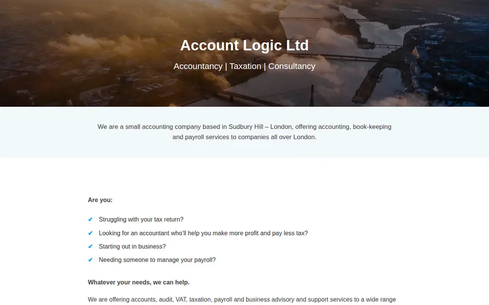 The top of accountlogic.co.uk