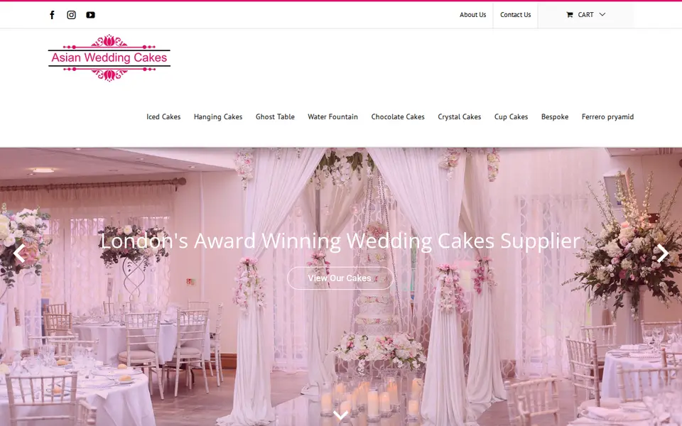 The top of asianweddingcakes.co.uk