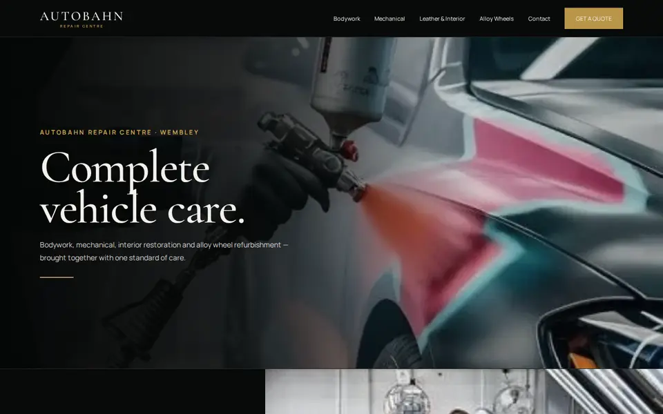 The top of autobahnrepairs.co.uk