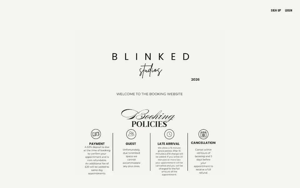 The top of blinkedstudios.as.me