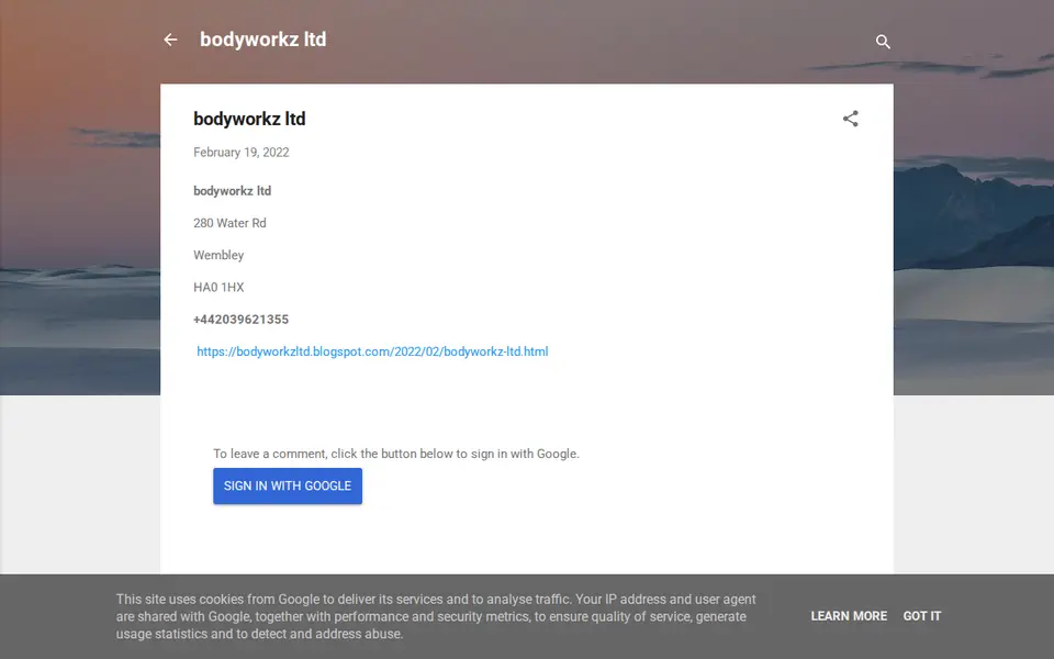The top of bodyworkzltd.blogspot.com