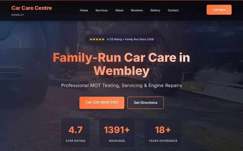 The top of carcarewembley.co.uk