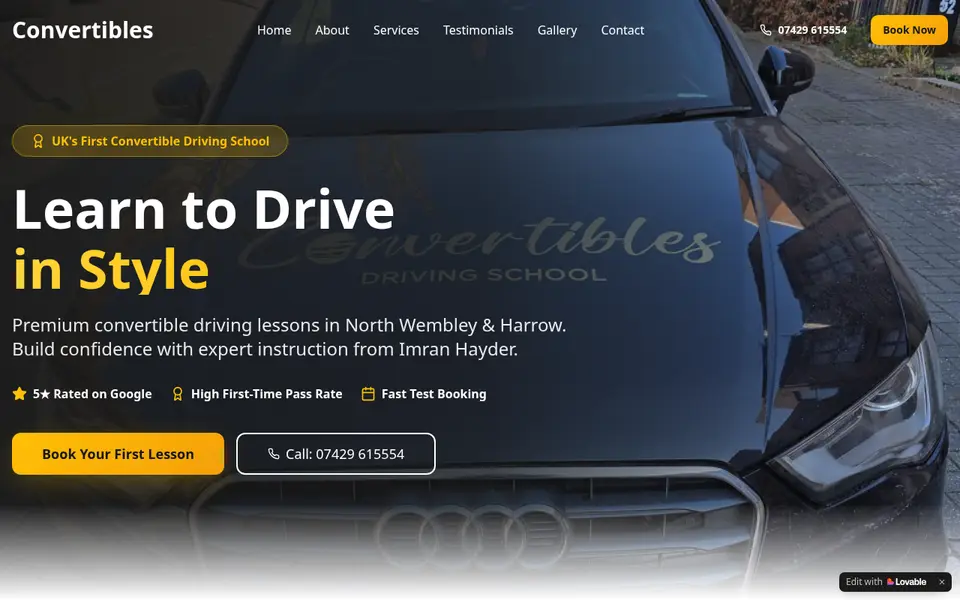 The top of convertiblesdrivingschool.co.uk