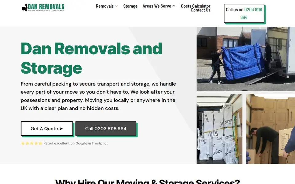 The top of danremovals.com