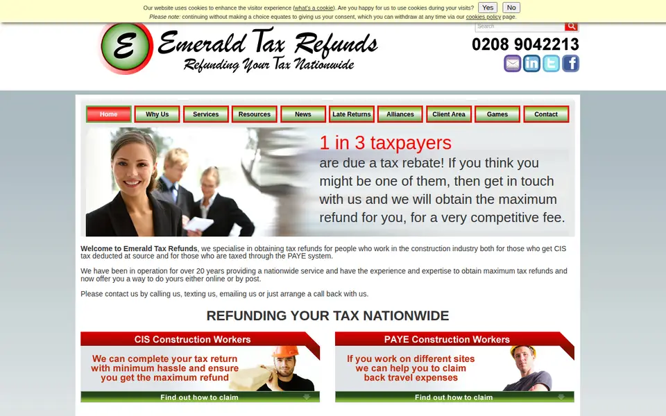 The top of etaxrefunds.co.uk