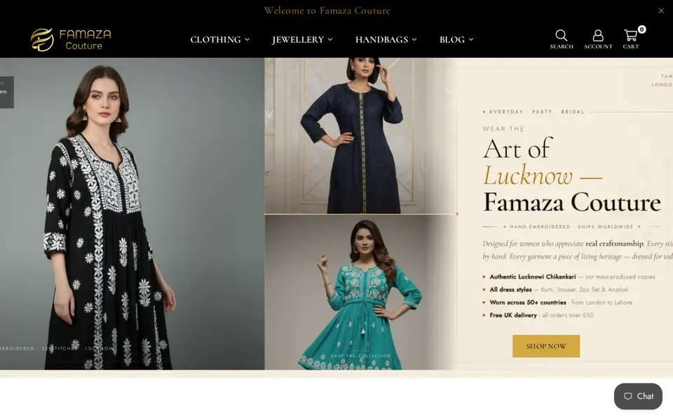 The top of famazacouture.com