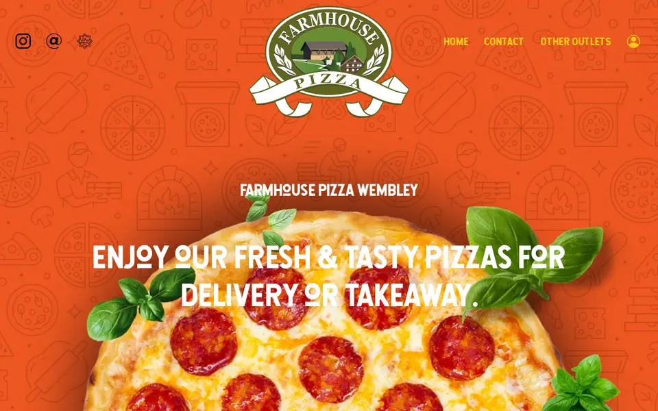 The top of farmhousepizza-wembley.co.uk
