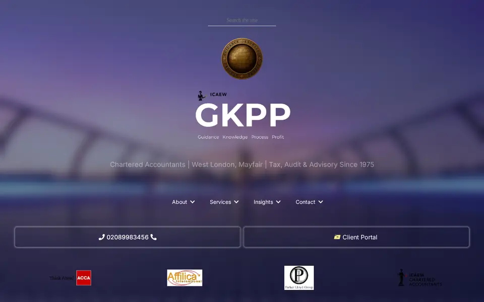 The top of gkpp.co.uk