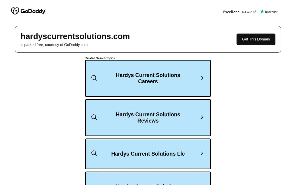 The top of hardyscurrentsolutions.com
