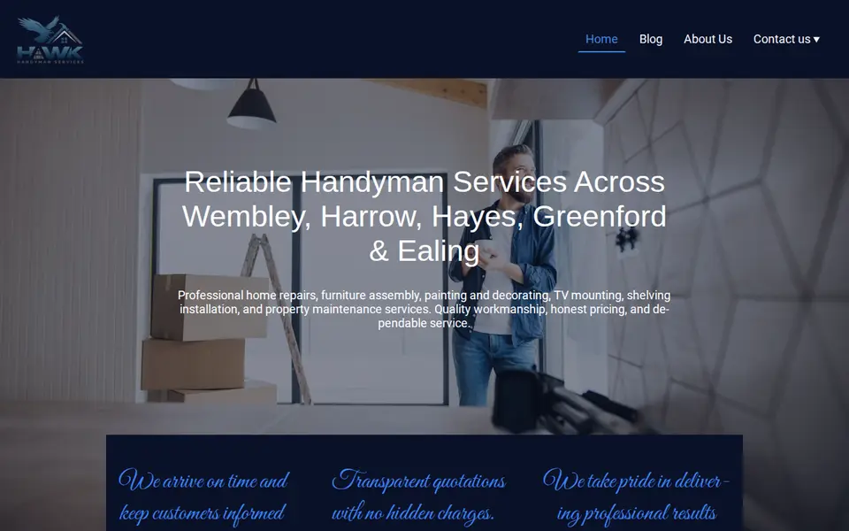 The top of hawkhandyman.co.uk