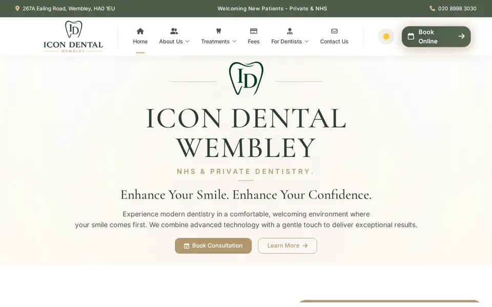 The top of icondentalwembley.co.uk