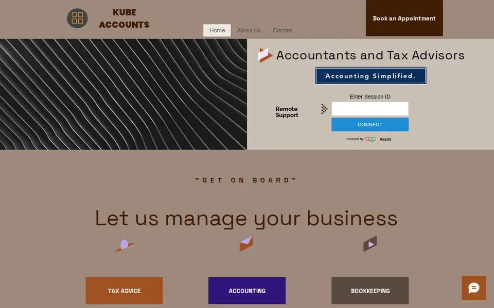 The top of kubeaccounts.com