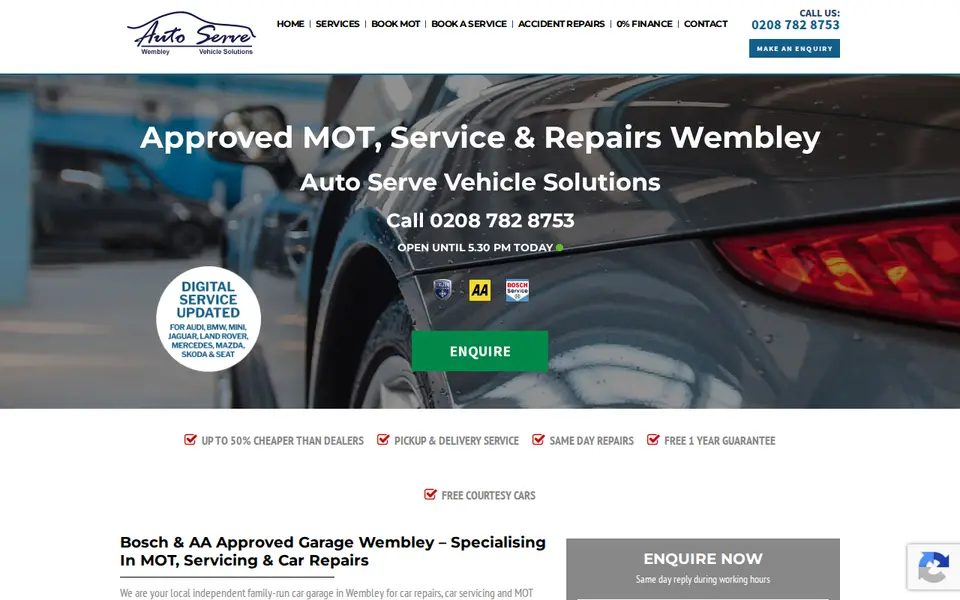 The top of mot-wembley.co.uk