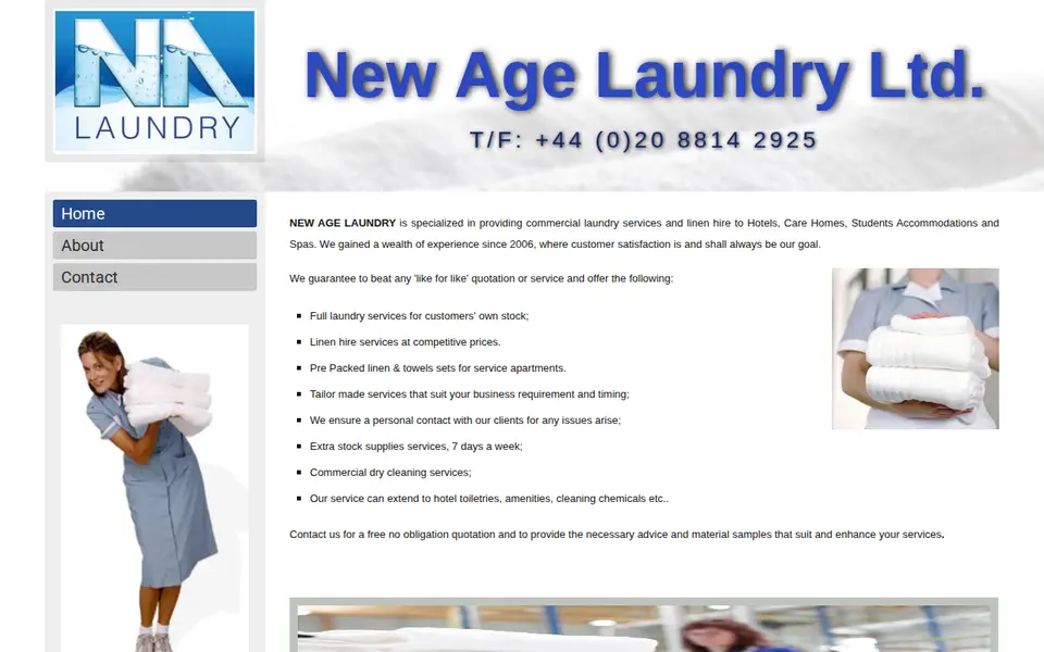 The top of newagelaundry.com