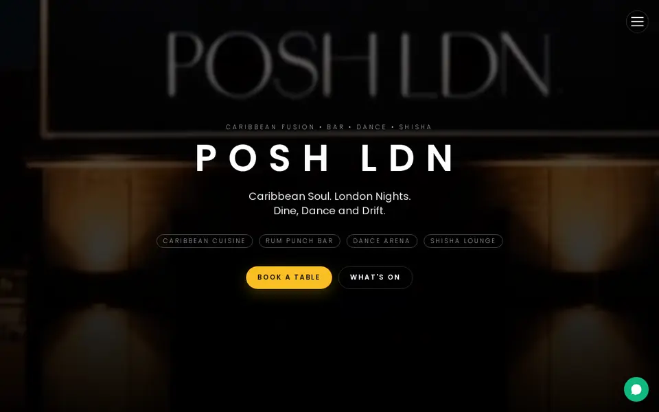 The top of poshlondon.co.uk