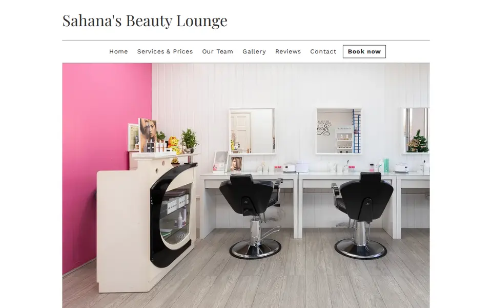 The top of sahanas-beauty-lounge.mytreatwell.co.uk