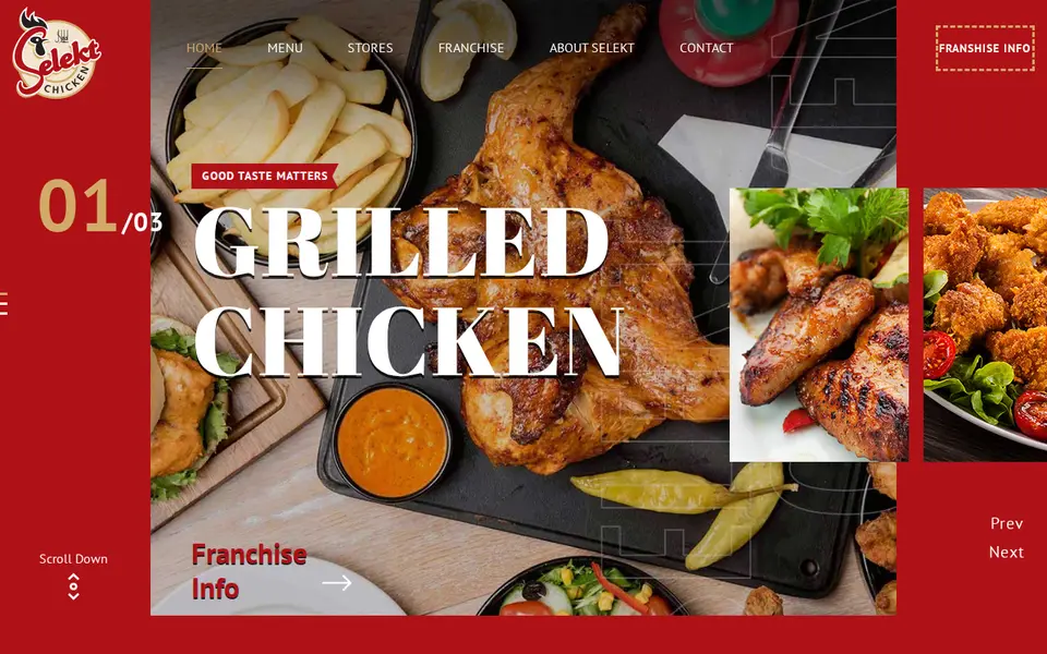 The top of selektchicken.com