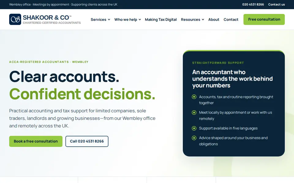 The top of shakoorandco.com