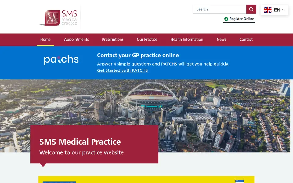 The top of smsmedicalpractice.co.uk