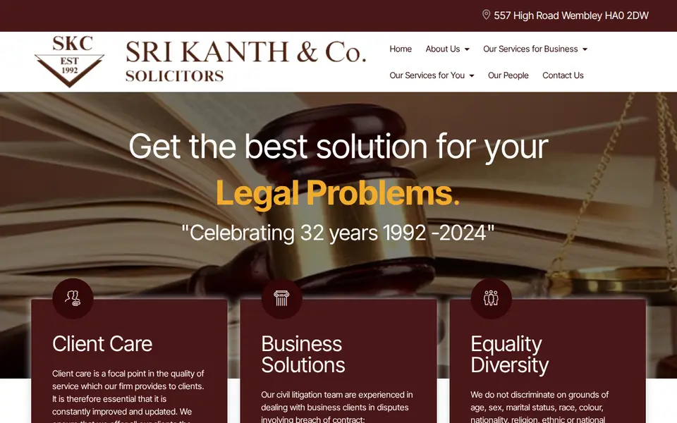 The top of srikanthsolicitors.co.uk