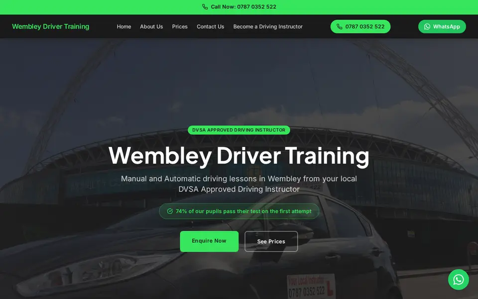 The top of wembleydrivertraining.com