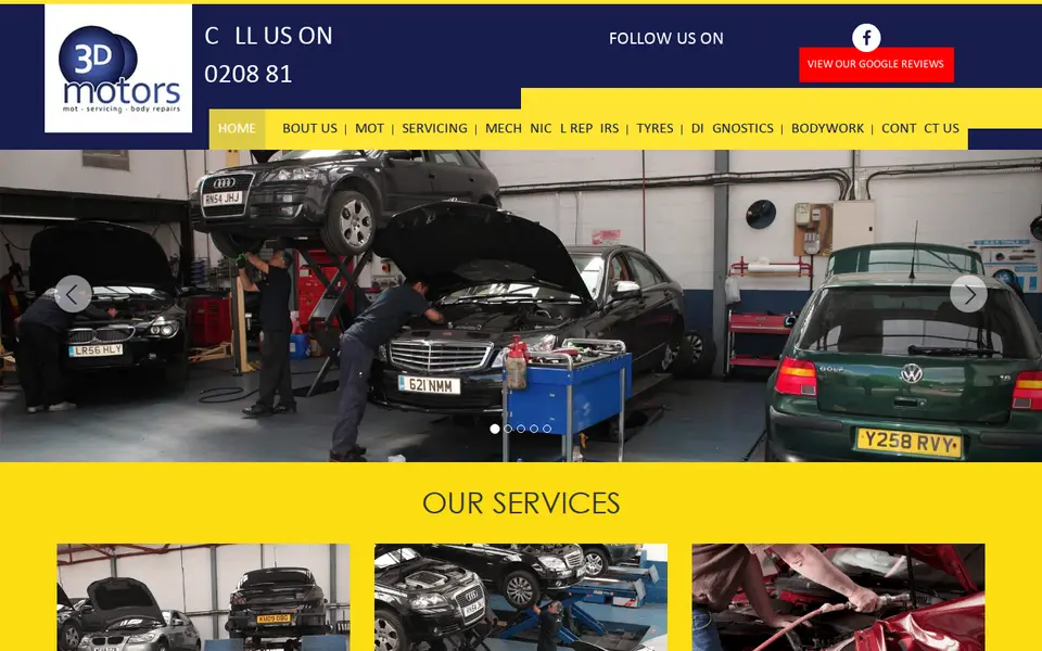 The top of 3dmotors.co.uk