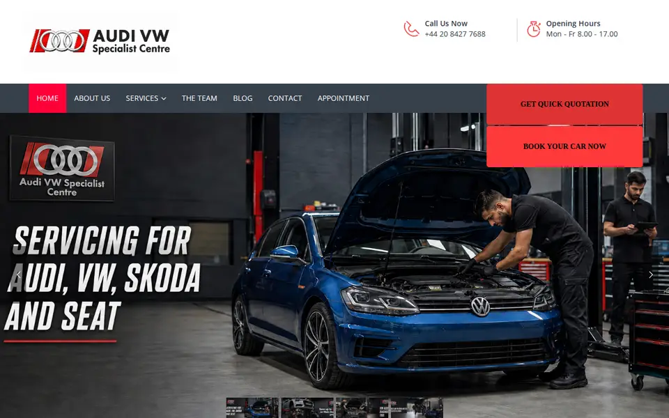 The top of audivwsc.co.uk