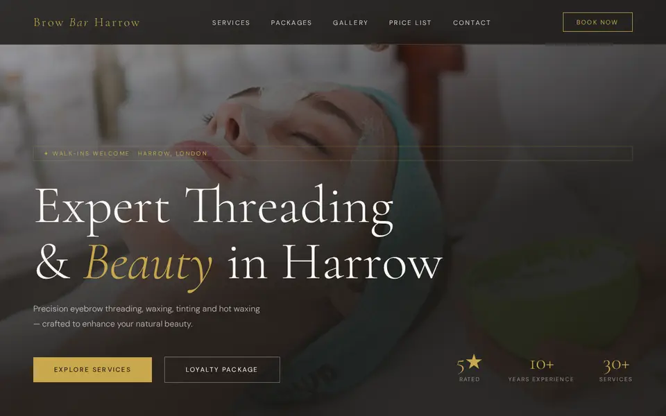 The top of brow-bar.pages.dev