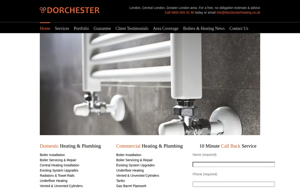 The top of dorchesterheating.co.uk
