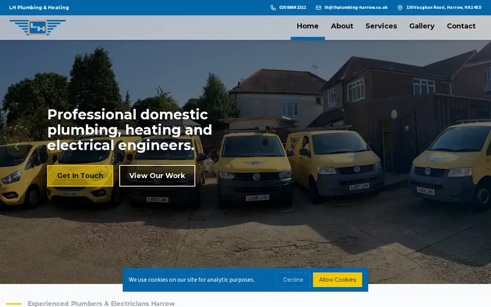 The top of lhplumbing-harrow.co.uk