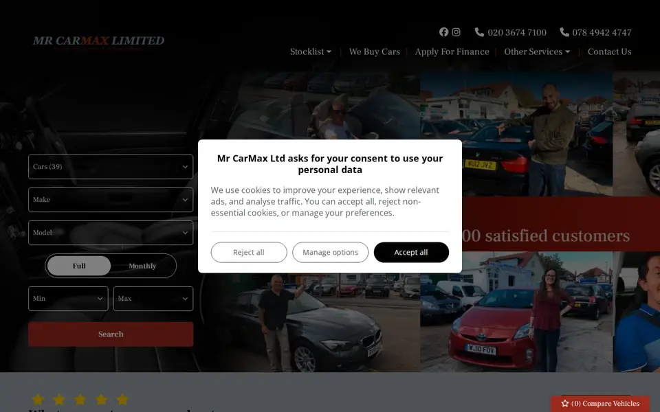 The top of mrcarmax.co.uk