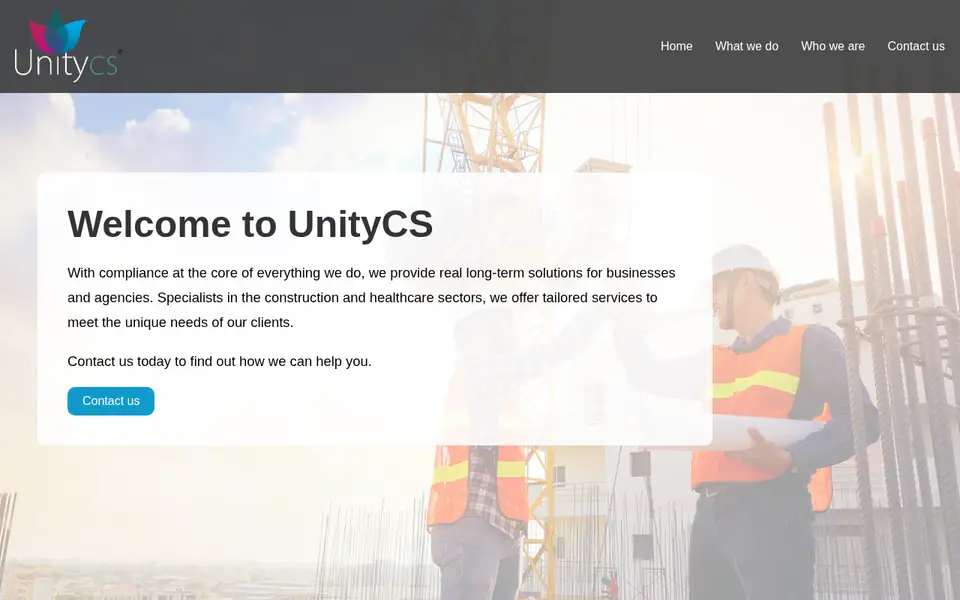 The top of unitycs.co.uk