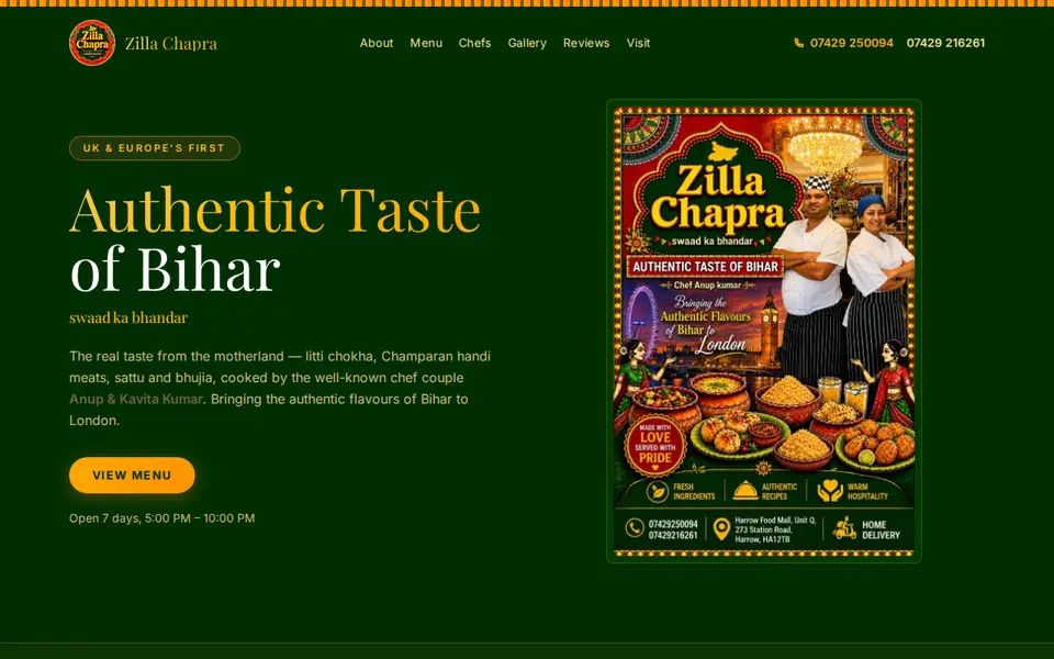 The top of zillachapra.co.uk