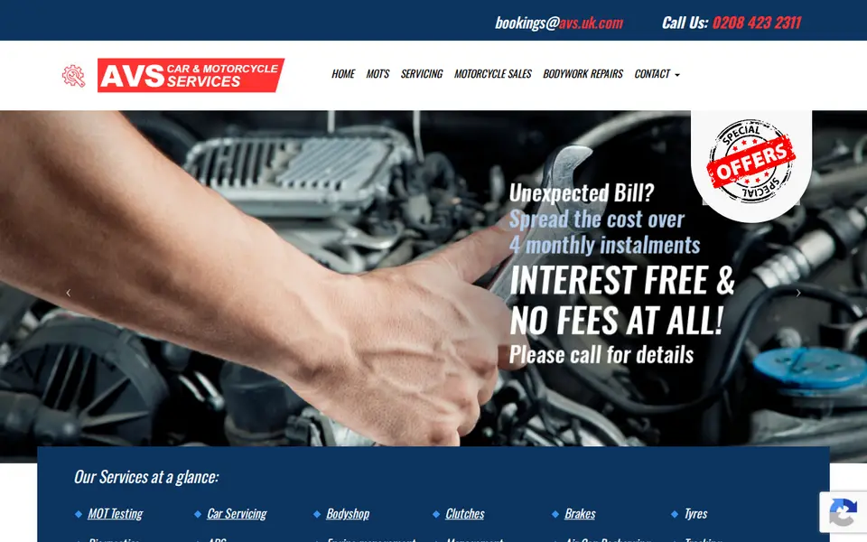 The top of avs.uk.com