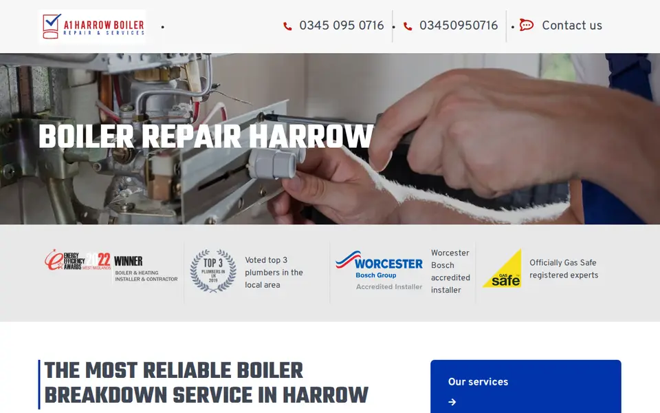 The top of a1harrowboilerrepairservices.co.uk