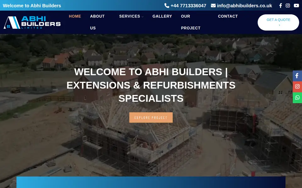The top of abhibuilders.co.uk