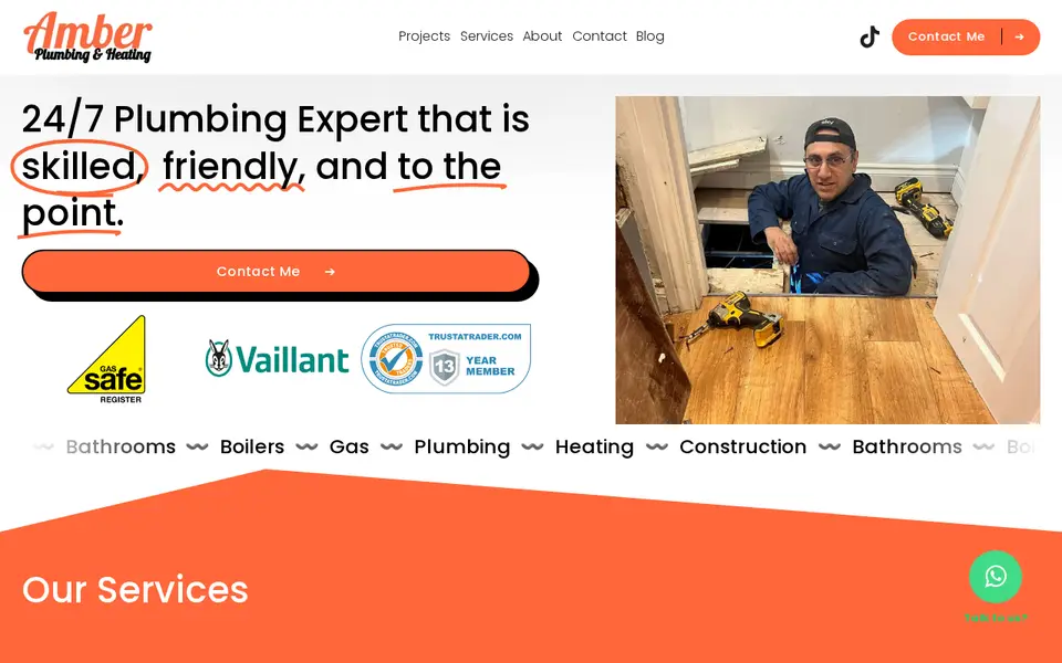 The top of amberplumbing.co.uk