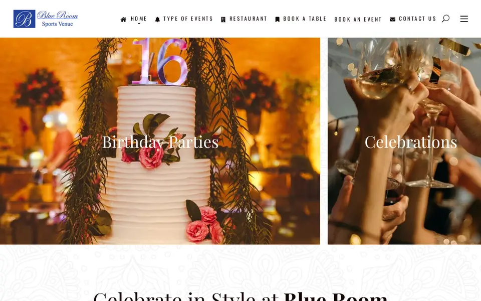 The top of blue-room.co.uk