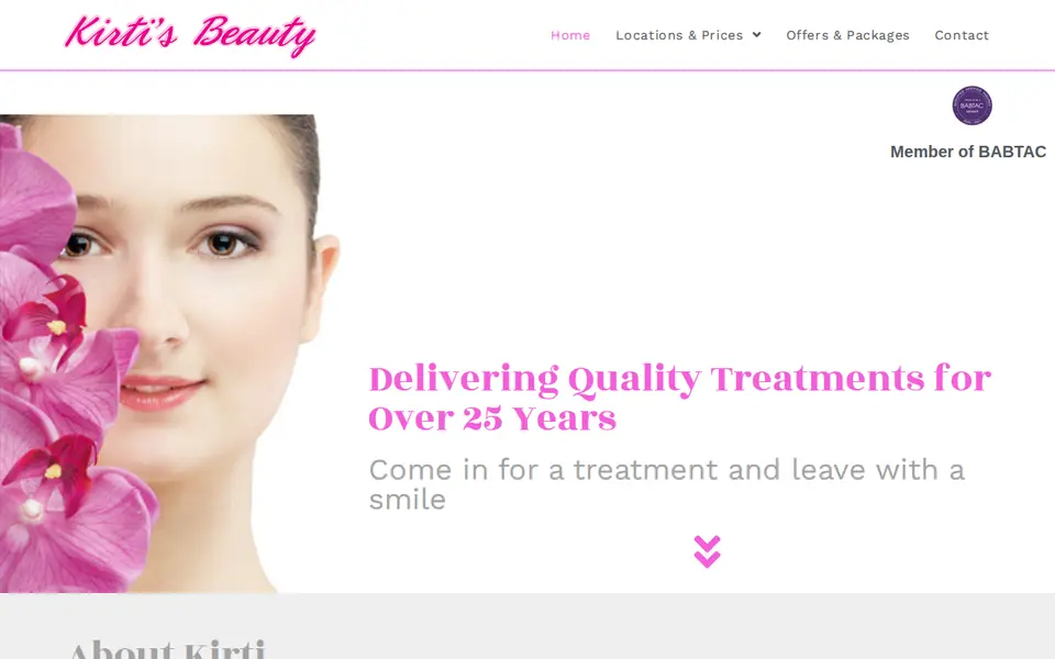 The top of kirtisbeauty.com