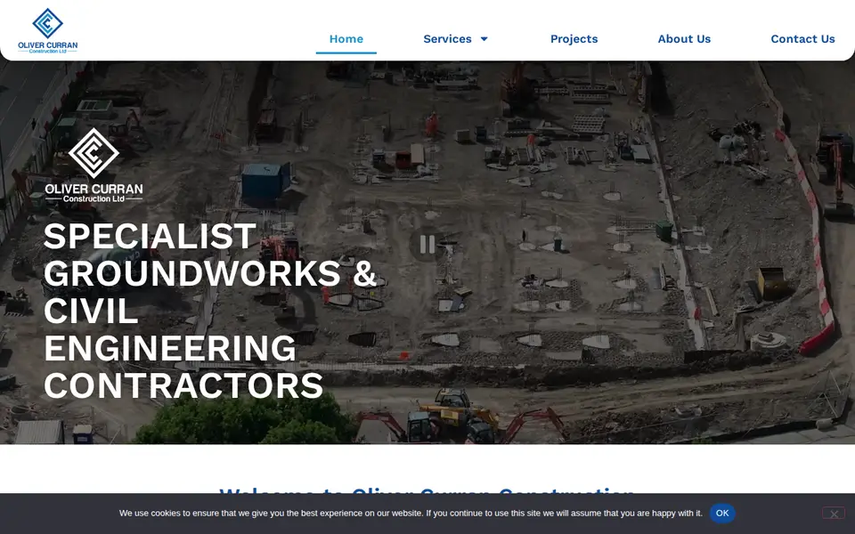 The top of olivercurranconstruction.co.uk