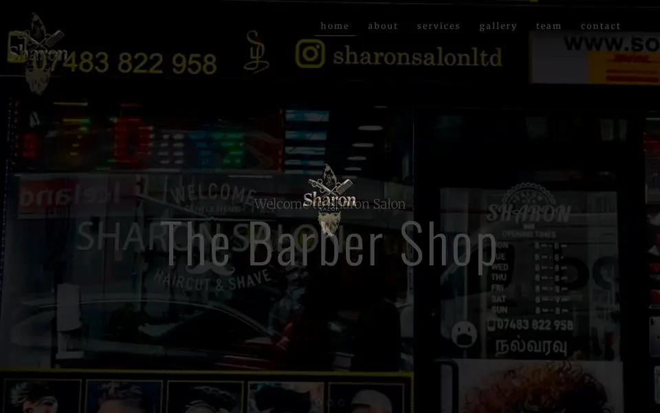 The top of sharonsalon.co.uk