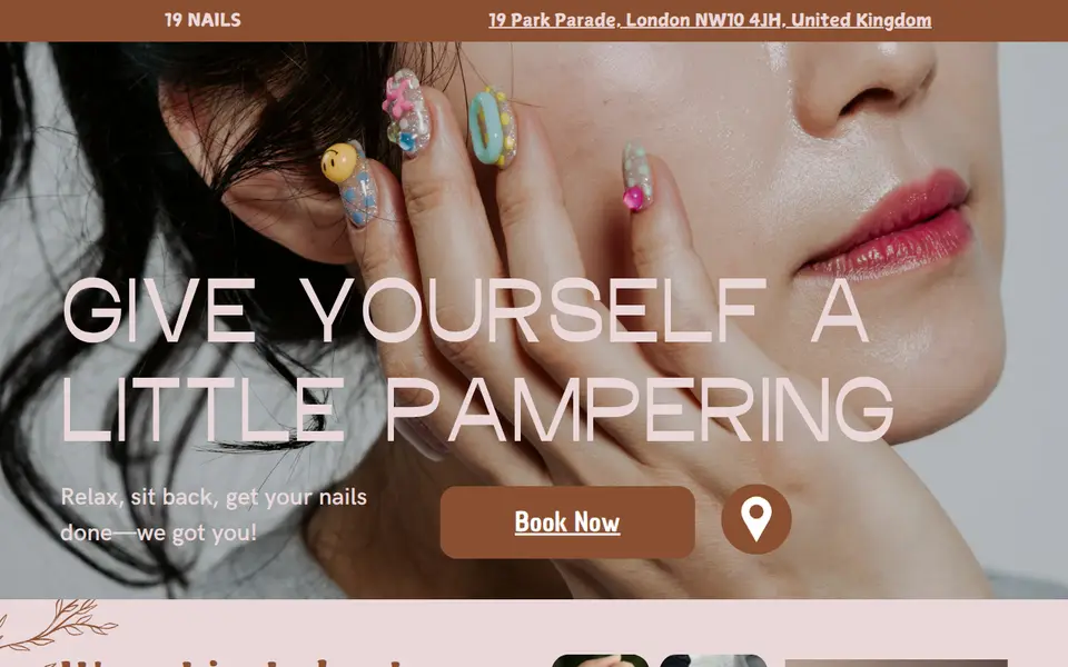 The top of nailsinlondon.my.canva.site