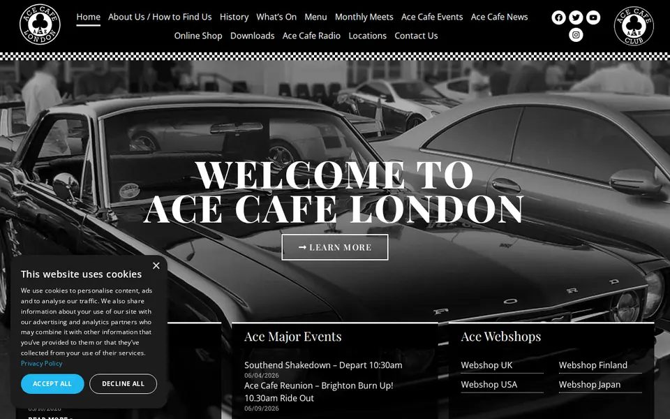 The top of london.acecafe.com