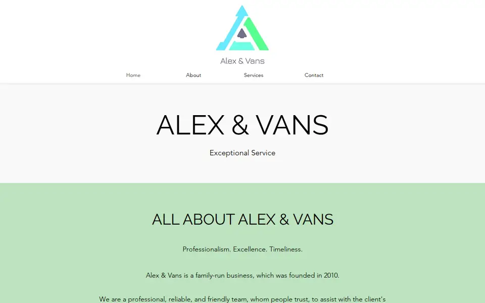The top of alexandvans.com