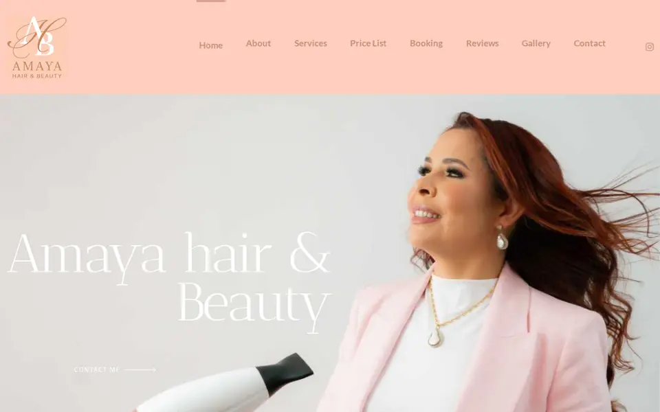 The top of amayahairandbeauty.co.uk