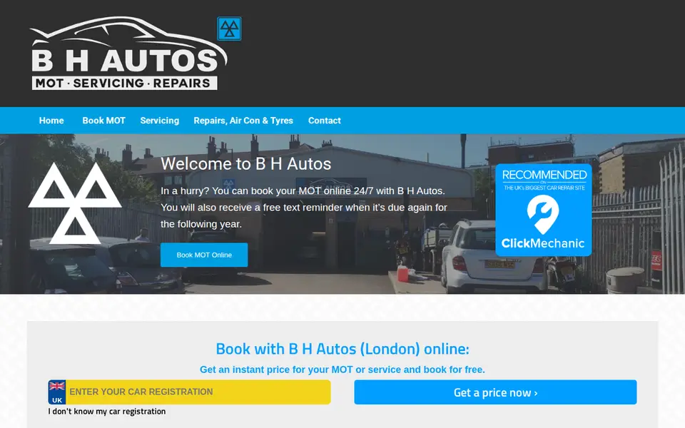 The top of bhautosgarage.co.uk