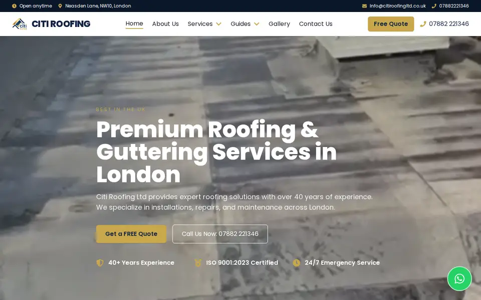 The top of citiroofingltd.co.uk