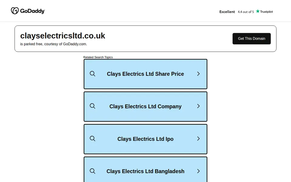 The top of clayselectricsltd.co.uk